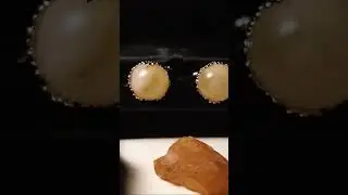 Silver Color Cufflinks With Lemon Baltic Amber