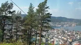 FL&Oslash;YEN BERGEN CABLE CAR, NORWAY BEST PLACES TO VISIT,FROM MOUNT FLOYEN TO BERGEN , NORWAY