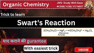 Short trick to learn Swart's reaction| #chemistry #youtube #education #trending #reaction #neet