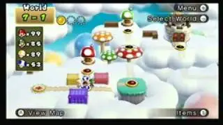 New Super Mario Bros Wii Multiplayer Playthrough : World 7-1 and 7-2