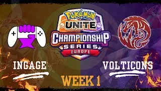 Volticons looking to beat INGAGE | Pokemon Unite EU League Day 1