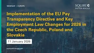 Webinar Recording: EU Pay Transparency and Employment Law in 2026 &ndash; Czechia, Poland and Slovakia