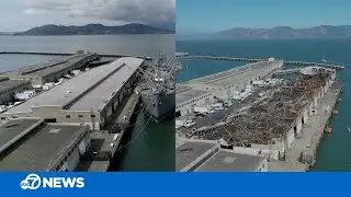 Fisherman's Wharf fire: Drone captures before and after images of Pier 45 in San Francisco
