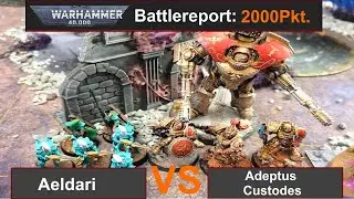 Warhammer 40k Battlereport: Aeldari vs. Adeptus Custodes 2000Pkt. 10Edi deutsch