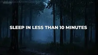 GOODBYE INSOMNIA | HEAVY FOREST RAIN & DISTANT THUNDER | 3 HOURS