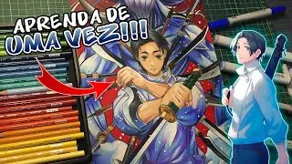 APRENDA DE UMA VEZ A COLORIR !! Drawing Yuta [Jujutsu Kaisen]