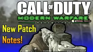 Call of Duty Modern Warfare Remastered Patch Notes