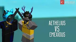 AUTO DUELS SWORDFIGHTING ROBLOX GAMEPLAY| AETHEIIUS VS EMEXIOUS!