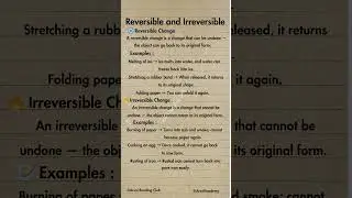Reversible and Irreversible for young learners #english #learning #science #sciencefacts
