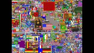 Reddit r/ place full time lapse 72 hours (60 fps)
