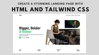 Create a stunning landing page with HTML and Tailwind CSS
