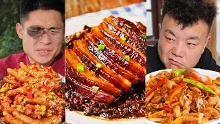 老表想抢大碗！被大壮打了一拳，这也太惨#农村美食#吃播#辣椒酱#抖音美食#tiktok#美食盲盒#spicy
