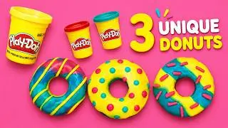 🍩 3 Unique Donuts from Only 3 Play-Doh Colors | Creative Clay Designs