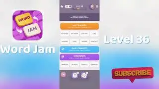 Word Jam Level 36 Walkthrough | Step-by-Step Guide 🧠 | SolutionGuruji
