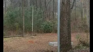 Using Chain Link Fence Top Rail and PVC to make a Ham Radio Antenna End Pole.