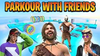 Free Fire Craftland😂 Friends Lost in Illusion Parkour | Parkour SK Arman By Aevi Gaming 