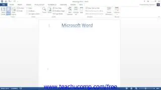 Word 2013 Tutorial Keyboard Shorcuts Microsoft Training Lesson 1.16