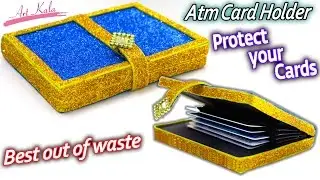How to make card holder | wallet | Card organizer | best out of waste | Artkala 134