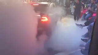 Burnout muscle car Dubai Gulf car Festival 2018