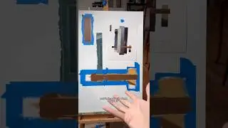 Day 3- painting a commission #painter #art #artist #collage #painting #artprocess