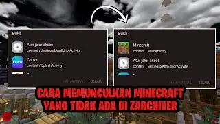 CARA MEMUNCULKAN MINECRAFT YANG TIDAK ADA DI ZARCHIVER ANDROID 12/13 || MINECRAFT TUTORIAL