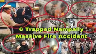 6 Trapped in Nampally Fire in Furniture Shop Hyderabad CP VC Sajjanar at Spot