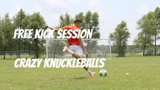Knuckleball Free Kick Session | ShootAndThrill