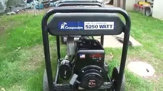 Tecumseh 10hp Generator with stock muffler before upgrades