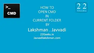 How To Open Cmd In Current Folder
