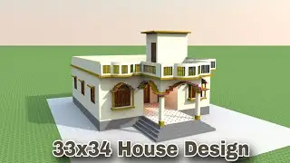 4BHK House design for village House|| 33x34 Ghar ka naksha|| Small House Plans @smallhouseplan