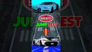Bugatti Chiron vs Koenigsegg Jesko Jump Test Forza Horizon 5 #shorts