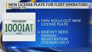 Wisconsin DMV debuts new, 'stylish' license plate for qualified fleet operators