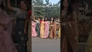 Pov : Saree Day🤌🏻#college#fest#saree#friends#shorts#reels