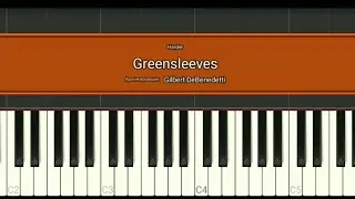Greensleeves-EASY piano tutorial |Гриинслиивес на пианино