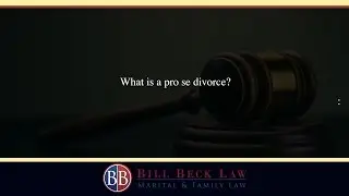 What is a pro se divorce?
