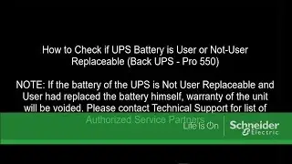 How to Check if UPS Battery is User  Replaceable Back UPS   Pro 550