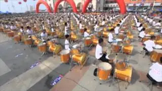 FUNK led the 1200 Chinese drummers drum beat world record