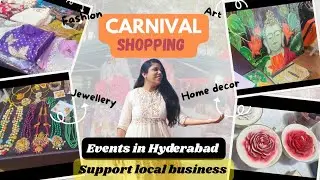 Hyderabad Carnival shopping vlog🎪🛍️Support Small Business❤️|Exploring fashion,Handmade Art from 80/
