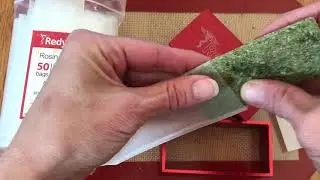 stuffing a pre-pressed puck in rosin filter bag