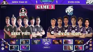 GEEK FAM ID vs EVOS ICON GAME 3 NMA SEASON 3