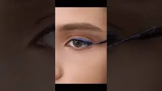 Eye Makeup Tips ~ How To Apply Blue Eyeliner | Blue Eyeliner Tutorial #eyeliner #eyemakeup