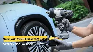 1400 Ft-lbs Cordless Impact Wrench, for Dewalt 20v Battery