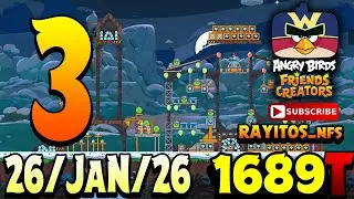 Angry Birds Friends Level 3 Tournament 1689 Highscore POWER-UP walkthrough