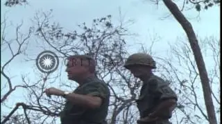 Major General John J Tolsin on work during Operation Delaware. HD Stock Footage