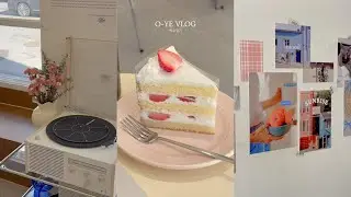 vlog) 백수 일기 부평 청리단길 카페투어, 초간단 대파크림치즈 만드는 방법