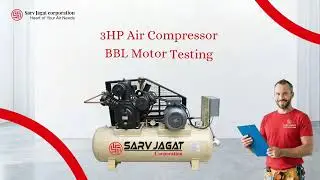 3 HP Air Compressor with BBL Motor Factory Testing for Extrusion, Pneumatic & Machinery Applications