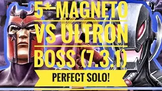 5* Magneto Vs Ultron Boss (7.3.1) Perfect Solo. Act 7.3 MCOC