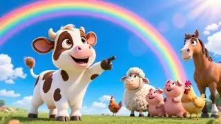 Cow and the Sunny Day ☀🐄 | Fun Animal Rhyme for Kids | Nursery Rhymes & Songs for Children