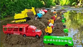 Menemukan Mainan Mobil-Mobilan, Truk Molen, Mobil Balap, Bus Telolet,Kereta Thomas, Excavator Eps55