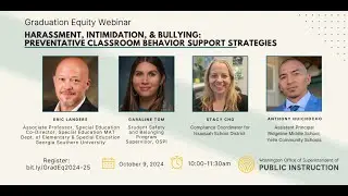 Graduation Equity Webinar: Harassment, Intimidation, & Bullying: Behavior Support Strategies
